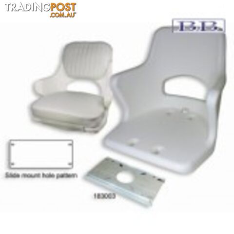 Boat seat Commodore Moulded boat Seat Cushion Set - Grey