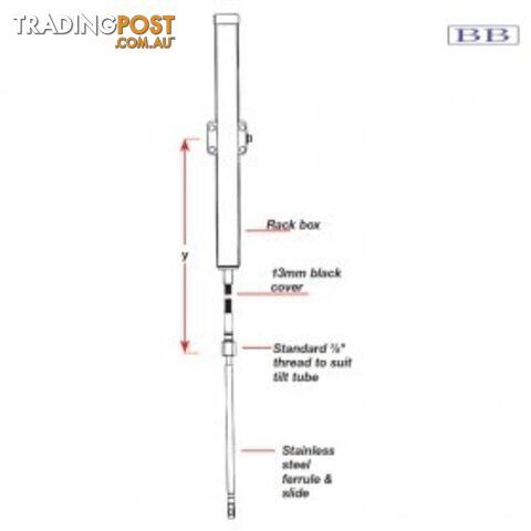Teleflex Rack steering Single Cable 12- 23ft 281312