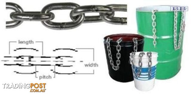 S/S gen link chain 50kg - 10mm