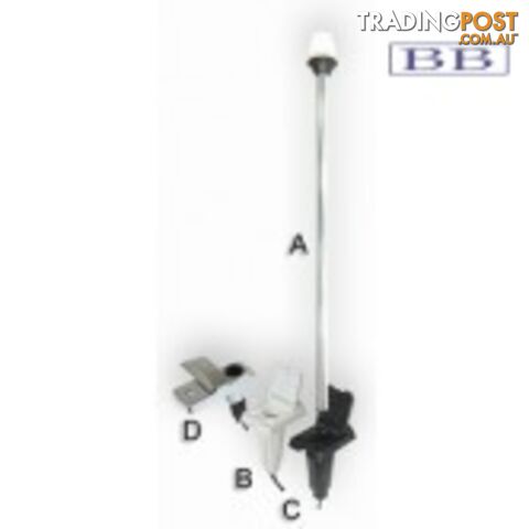 Pole Light Base PVC Black