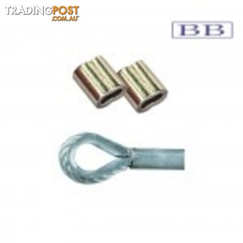 Nickle Plated Copper Swage 3/16" (5mm)