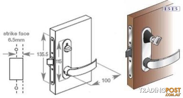 Offshore Mortise Locksets - L in, White