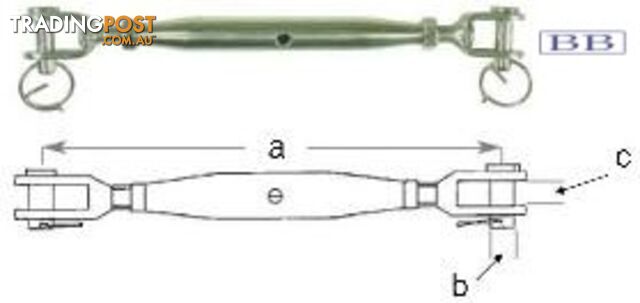 Turnbuckle Fork - Fork M16