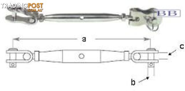 Turnbuckle Toggle - Toggle M5 Thread