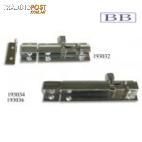 Chrome Brass Barrel Bolt 118mm
