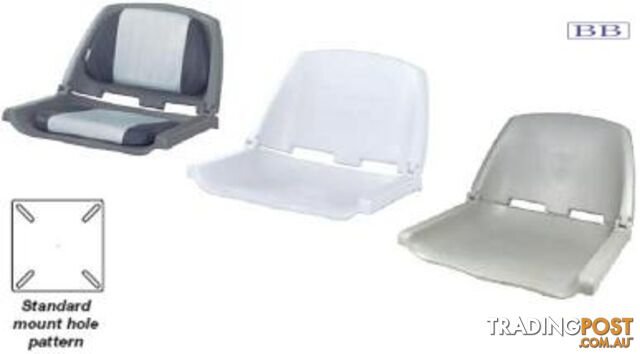 Boat seats Crew Folding Seat - Unpadded Grey