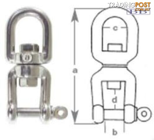 Eye & Fork Swivel Pin Dia 8mm