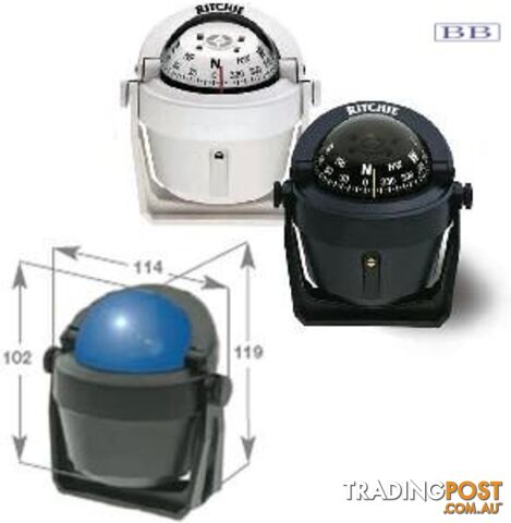Marine Explorer Bracket Mount Compass Black