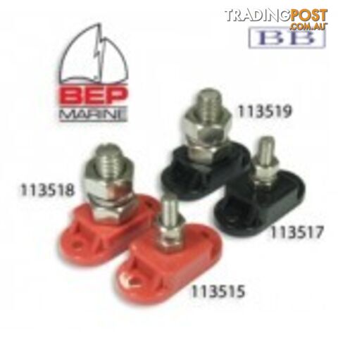 Insulated Power Stud 6mm Black