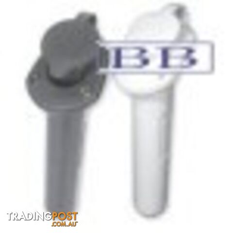 Oval Flush Mount Rod Holder with Cover Black