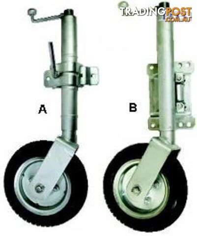 Jockey wheel heavy duty solid wheel swivel mount