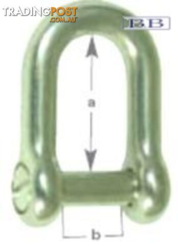 'D' Shackles Countersunk pin S/S 4mm TO 10mm