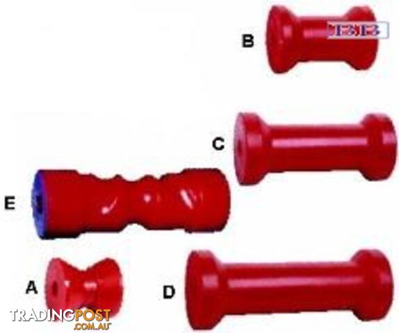Boat Rollers Poly Red Rollers