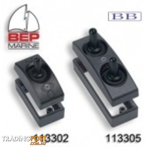 Exterior Contour Switch - Double On/Off Black