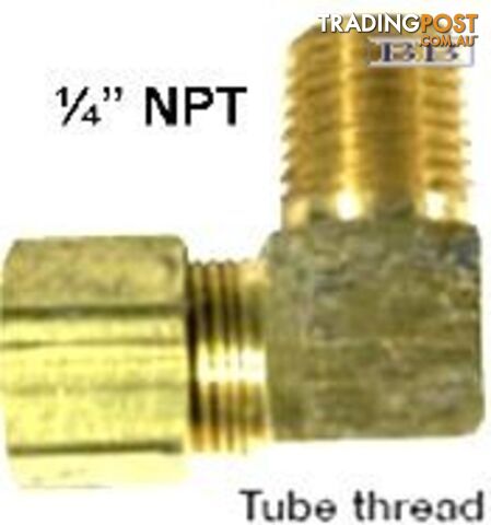 Elbow Fitting 1/4" NPT to 3/8" Tube