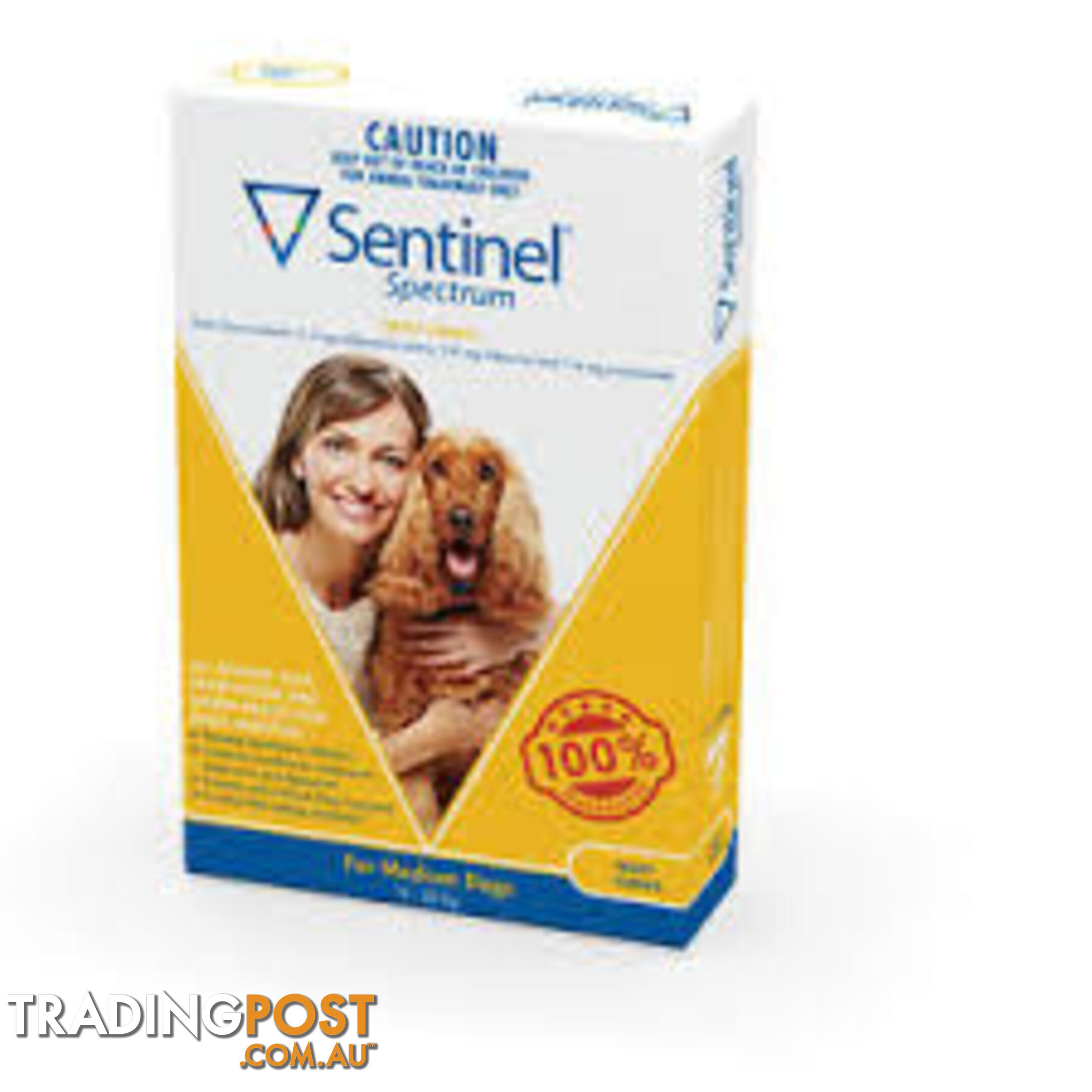 SENTINEL SPECTRUM CHEWS MEDIUM DOG 11-22KGS -Yellow- 3pk www.thepethouse,com.au