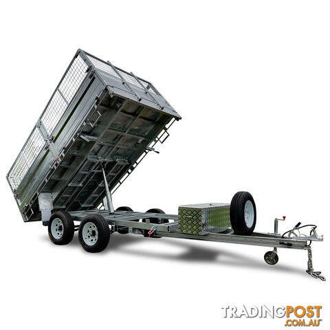 12x7 Hydraulic Tipper Flat Top Trailer ATM 3500KG With Ramps