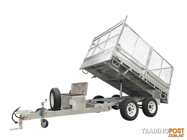 14x7 Hydraulic Tipper Flat Top Trailer With 900mm Cage For Sale 3500KG/4500KG...