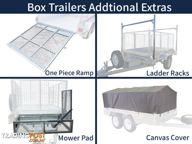 8x5 Tandem Box Trailer with 600mm Removable Cage â Y-Series 2000kg ATM Galvanised - photo 3 of 8