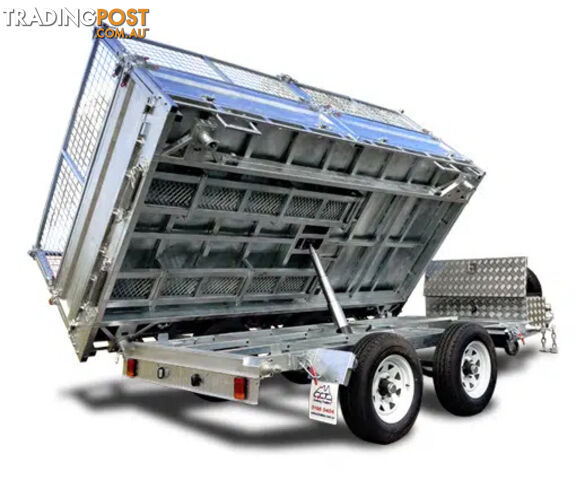 12x7 Hydraulic 3-Way Tipper Flat Top Trailer For Sale ATM-3500KG With Ramps