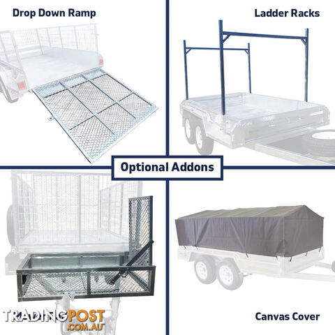 7x5 Premium HD Box Trailer For Sale 750kg ATM With Jockey Wheel 100mmX50mm Drawbar - photo 2 of 8