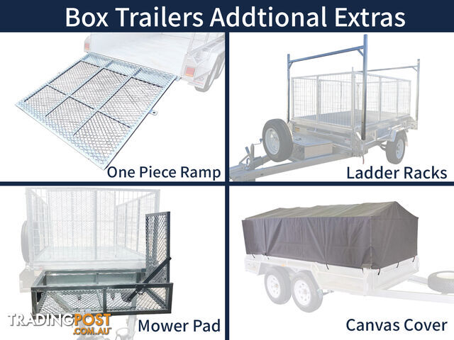 10x5 Tandem Box Trailer with 600mm Removable Cage â Y-Series 2000kg ATM Galvanised - photo 3 of 8