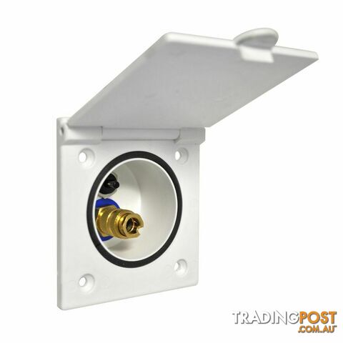 SMALL AUX SHOWER OUTLET + SWITCH - WHITE OR BLACK
