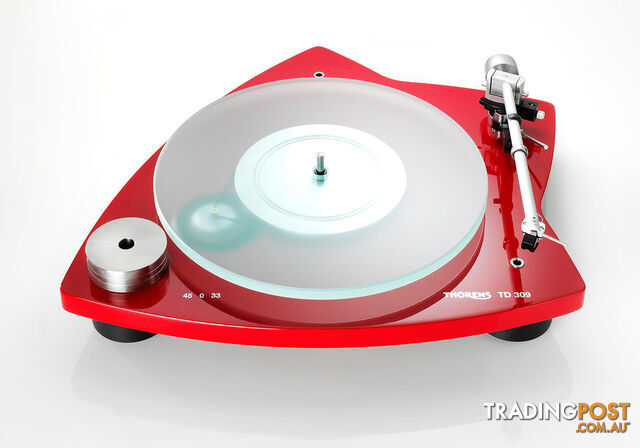 Thorens TD-309 turntable in gloss red, ex-display clearance!