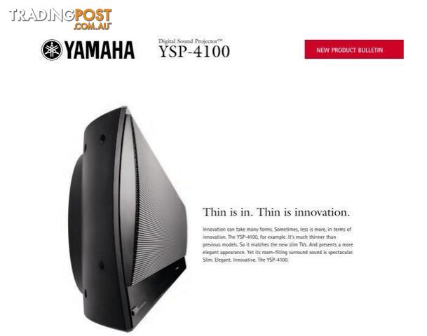 Yamaha YSP-4100 TV Sound Bar, amazing quality at a great deal!