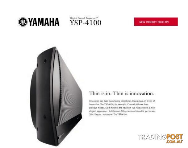 Yamaha YSP-4100 TV Sound Bar, amazing quality at a great deal!