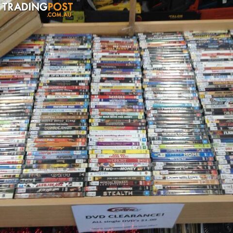 all single dvds are $1 each