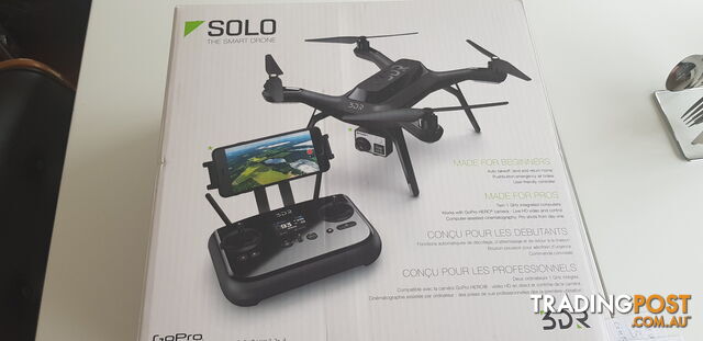Nearly New 3D Robotics Solo Quadcopter Smart Drone Easy Carry Drones