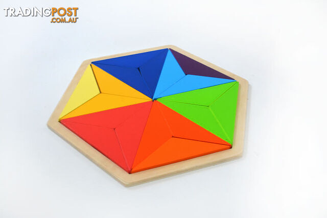 Hexagon Wooden Puzzle 18 piece - ETY0006
