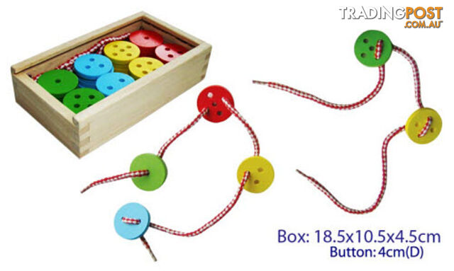 Lacing Buttons 40pc w/2 laces - AETL9446