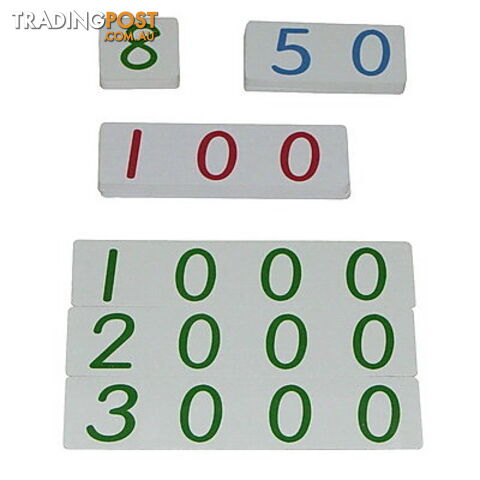 Small Number Cards 1-3000, Plastic ..... (Set of 3) - MA43500-1