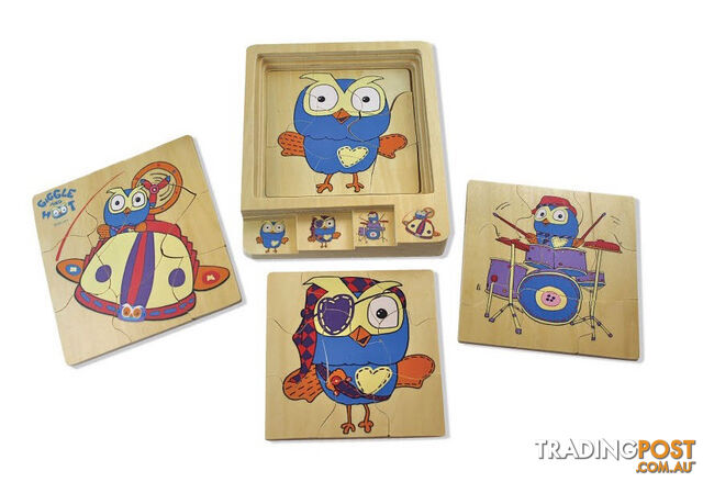 Discoveroo - Hoot 4 in 1 Layer Puzzle - ETB0019