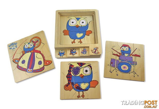 Discoveroo - Hoot 4 in 1 Layer Puzzle - ETB0019