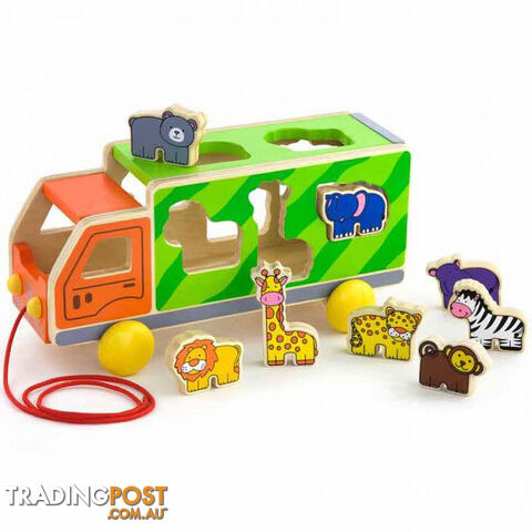 Pull Along Animal Truck 9 pcs - ETL0344