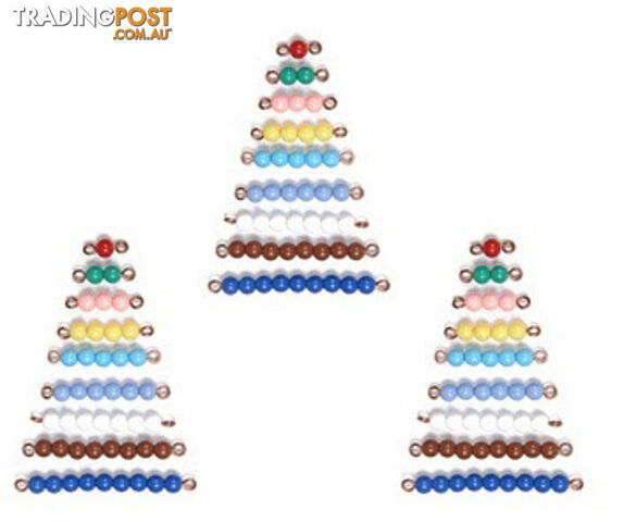 Bead Stair Bars 1-9 Coloured Individual Beads (3 Sets) - MA046-3