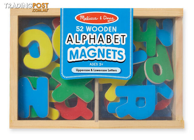 M&D - Alphabet Magnets In A Box Upper/Lower Wood - ETM0448