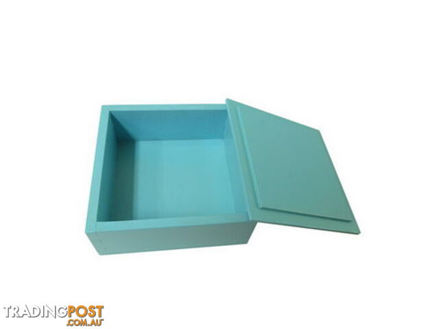 Wooden Language Box with Lid - Blue - LA45720