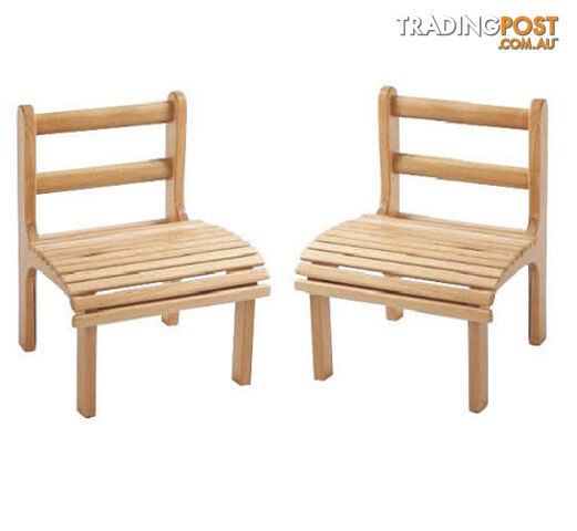 Chair Slatted Beech Wood, Toddler Size (Set of 2 Chairs) - FT49120