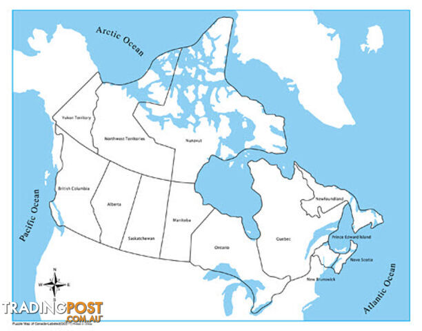 Control Map Labelled - Canada - GE011-1