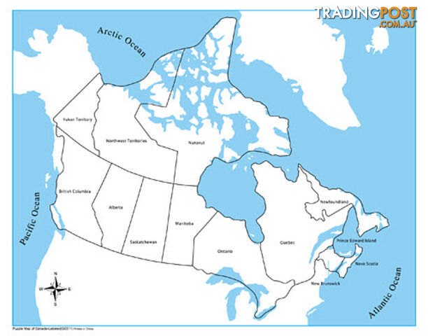 Control Map Labelled - Canada - GE011-1