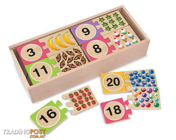 Numbers Wooden Puzzle Cards - ETM2542