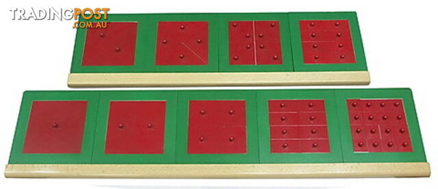 Metal Fraction Squares (Green & Red) - MA40400.310400