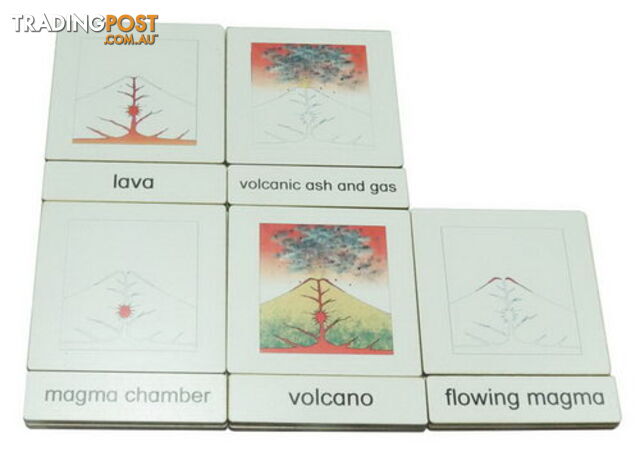 Classification 3 Part Timber Cards - Volcanos - LA46409