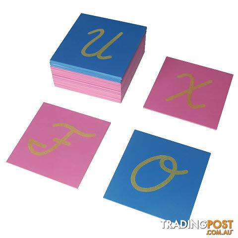 Sandpaper Letters Capital Cursive Tiles - LA007