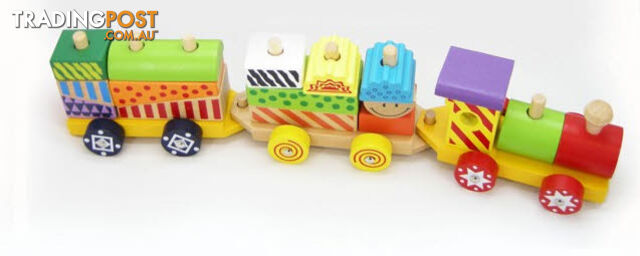 Colourful Wooden Block Train - ETE0177