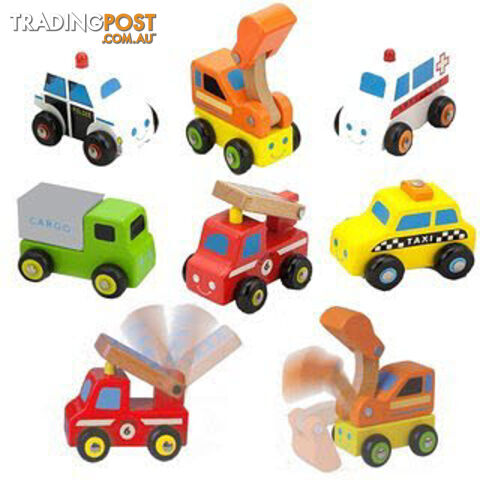 Wooden Mini Vehicle 6pc Set - ETL9621